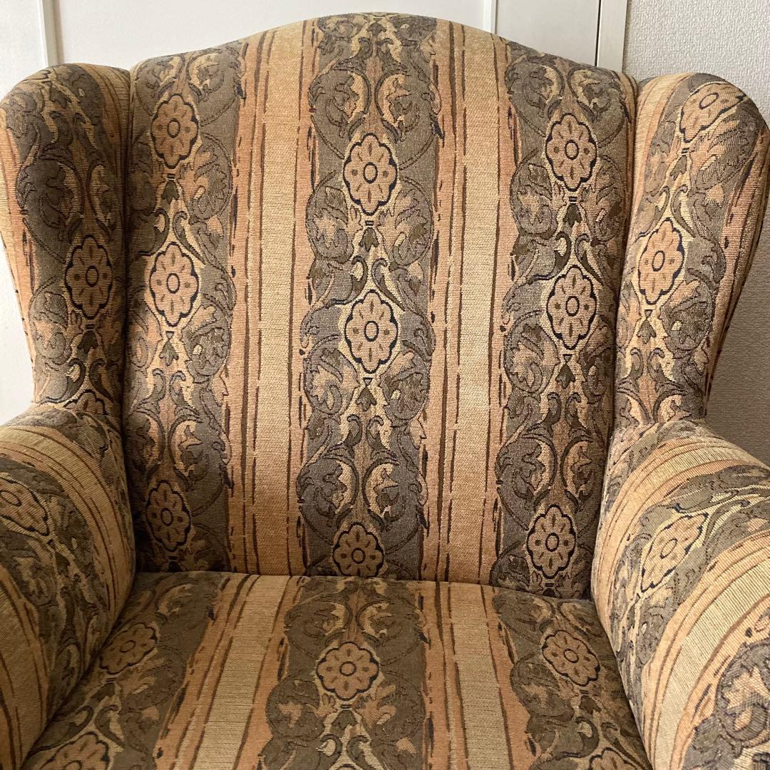 マリン レトロなウィングバッグチェア