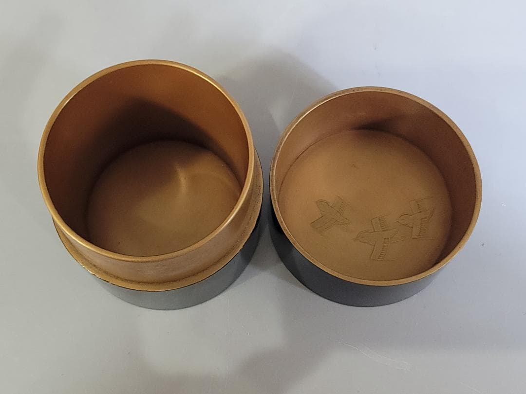 古美術 中次 内金 波千鳥 棗 時代物 茶道具