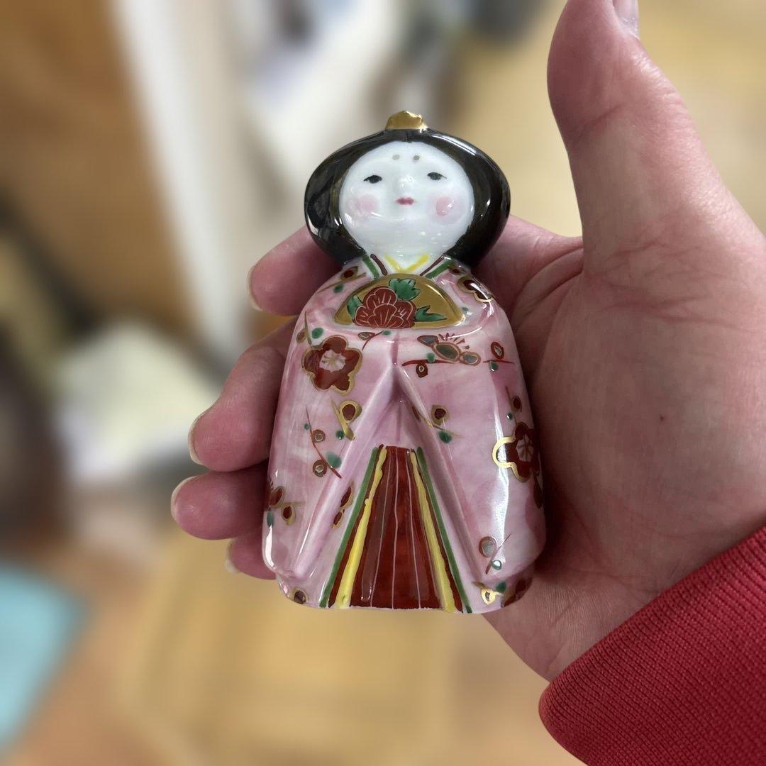 か*こ様 【銀座 和光 WAKO】陶びな 雛人形 桐箱・台座付 親王飾り 陶器製