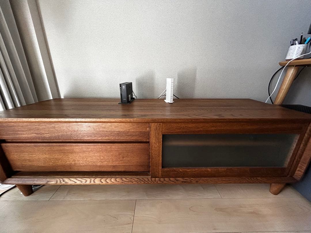 中古　最終価格　無垢材　ダークブラウン　木製　テレビボード　ゲーム