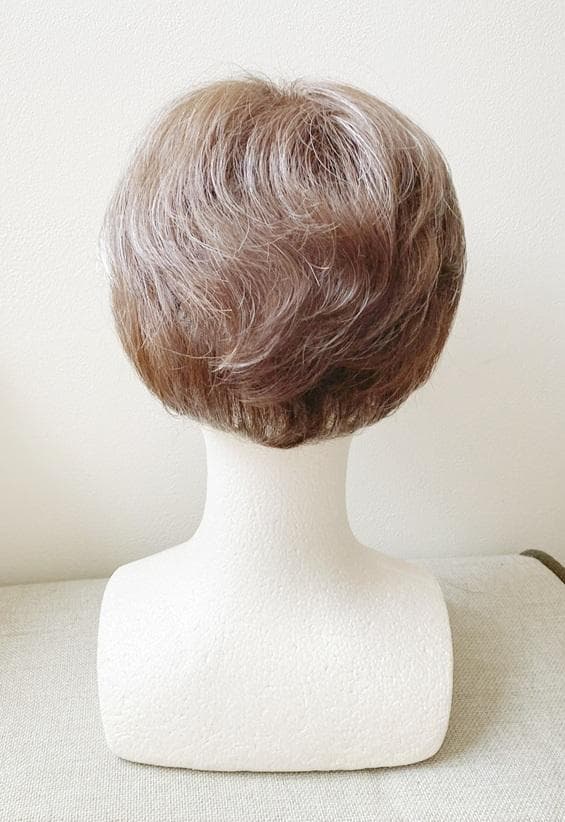 ハイネット　ナチュラルクイーン　人毛MIX　ハーフウィッグ　ライトブラウン