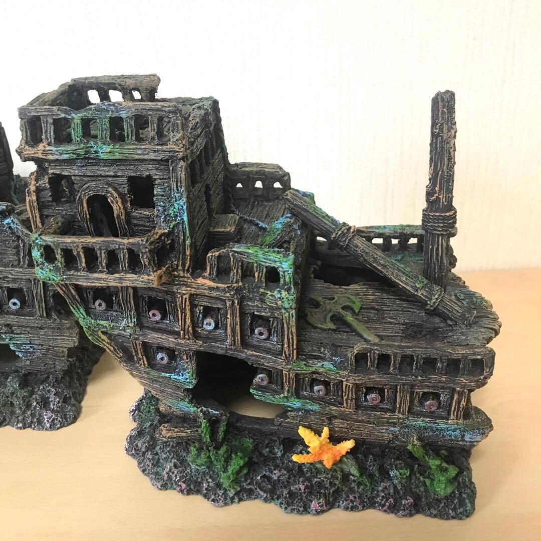 アクアリウム　オーナメント　沈没船