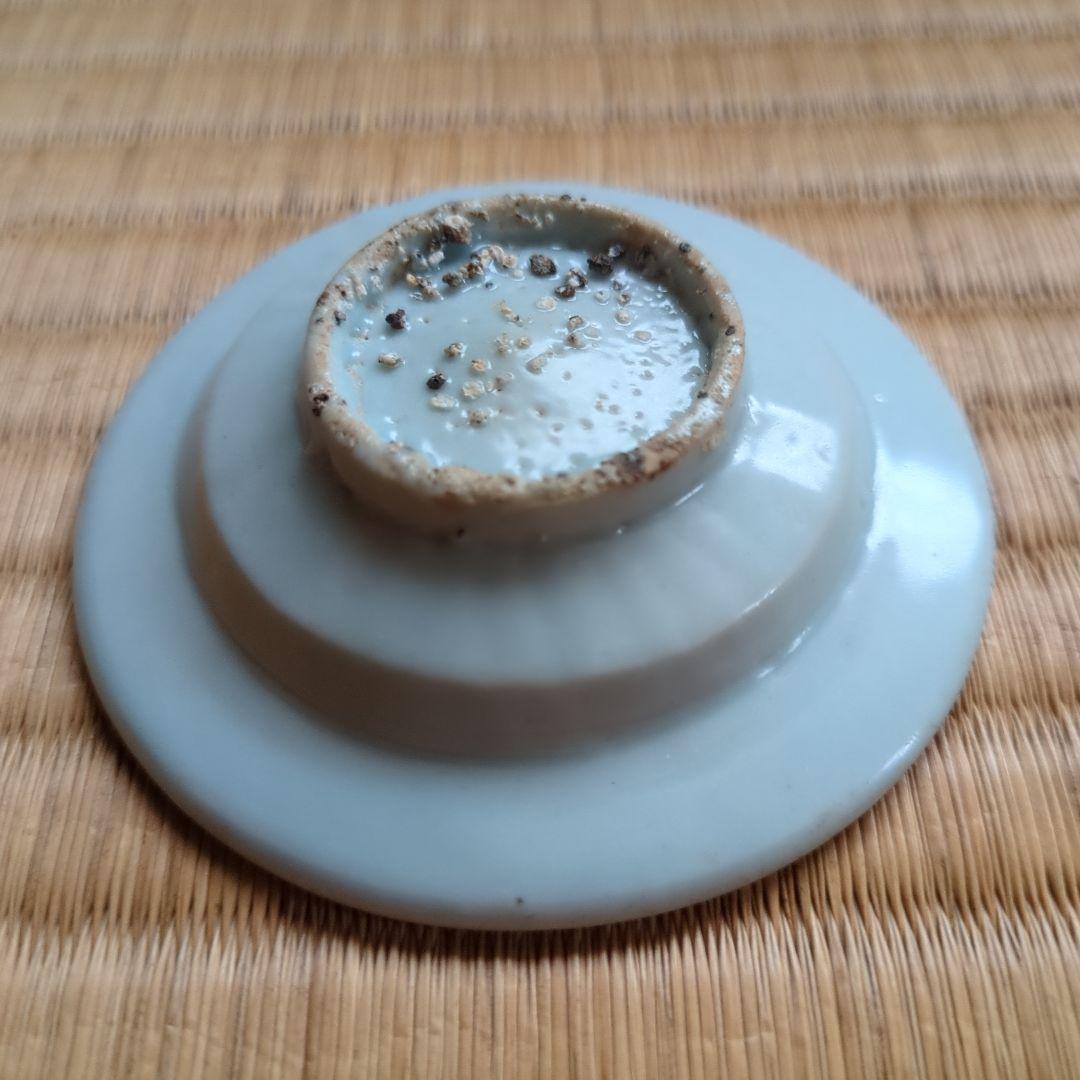 白磁皿 木箱付き 直径約10cm　骨董品　李朝初期　白磁　折縁　皿