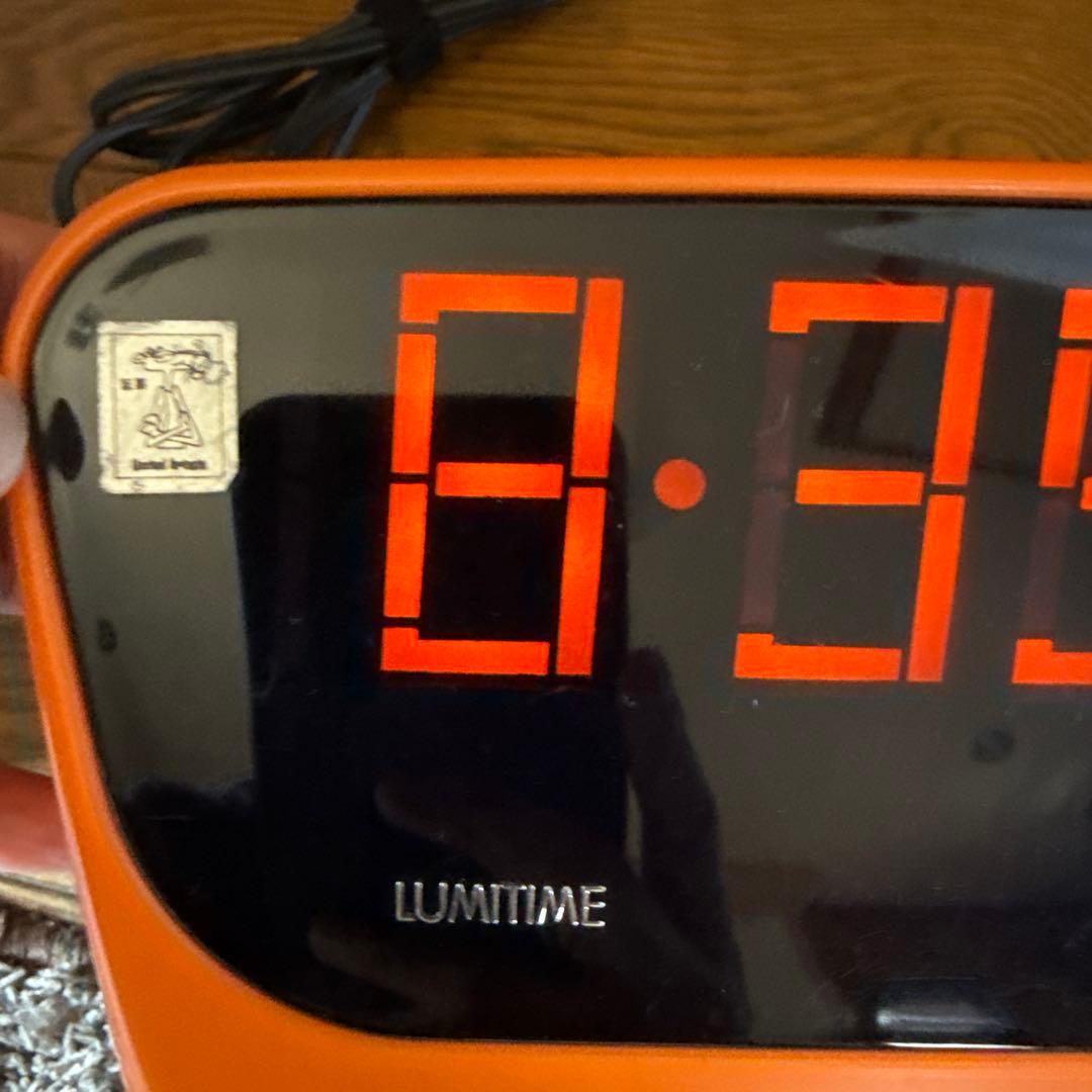 LUMITIME デジタル置時計 オレンジ