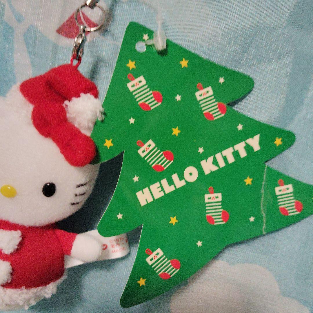 キティ　クリスマス　サンタ　ストラップ　起き上がり小法師　マスコット　オキアガリ