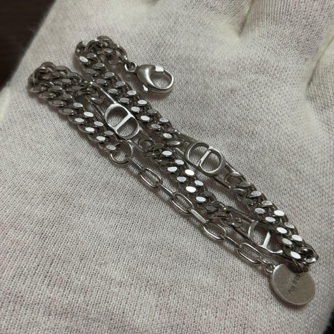 ［美品］ディオール　CD Icon チェーンリンクブレスレット　シルバー　925