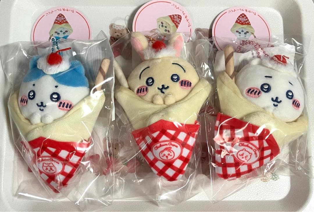 ちいかわ　クレープくじ　C賞　マスコット　3個セット