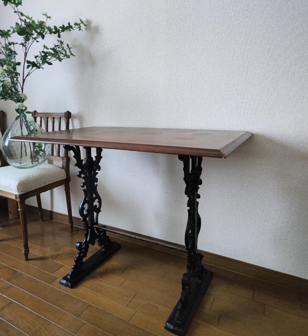 アンティークテーブル アイアン脚　フランス ダイニングテーブル