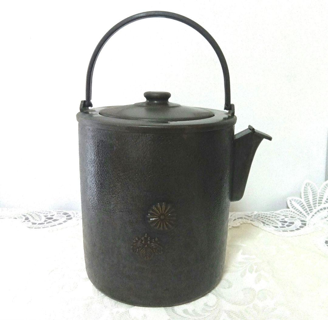 洗瓶　水次 　菊桐紋　茶道具　銅製