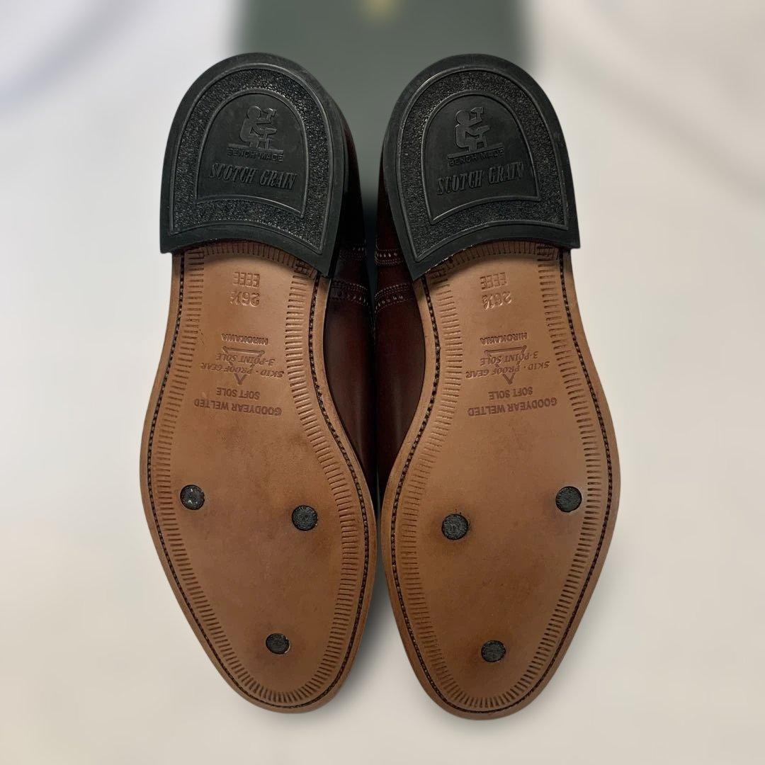 スコッチグレイン ドレスシューズ4010 茶 26.5㎝ 新品