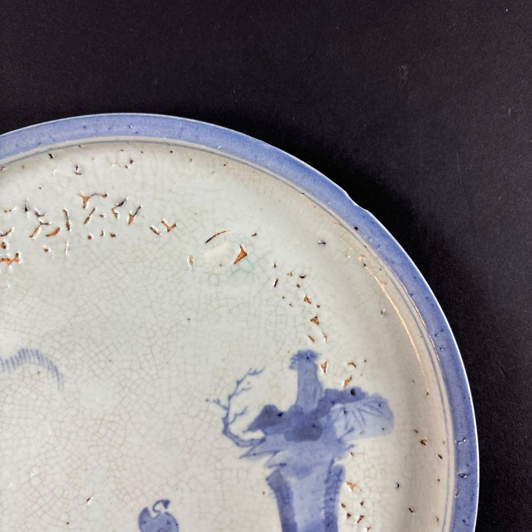 46 タナカ様　値下げ　伊万里　人物　山水　染付　皿　飾り皿