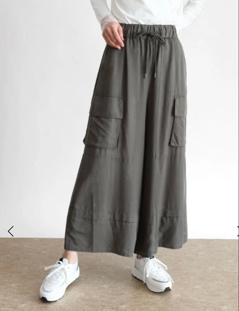 CLOVE ワイドカーゴパンツ　アッシュグレー　9号　ヤマダヤ