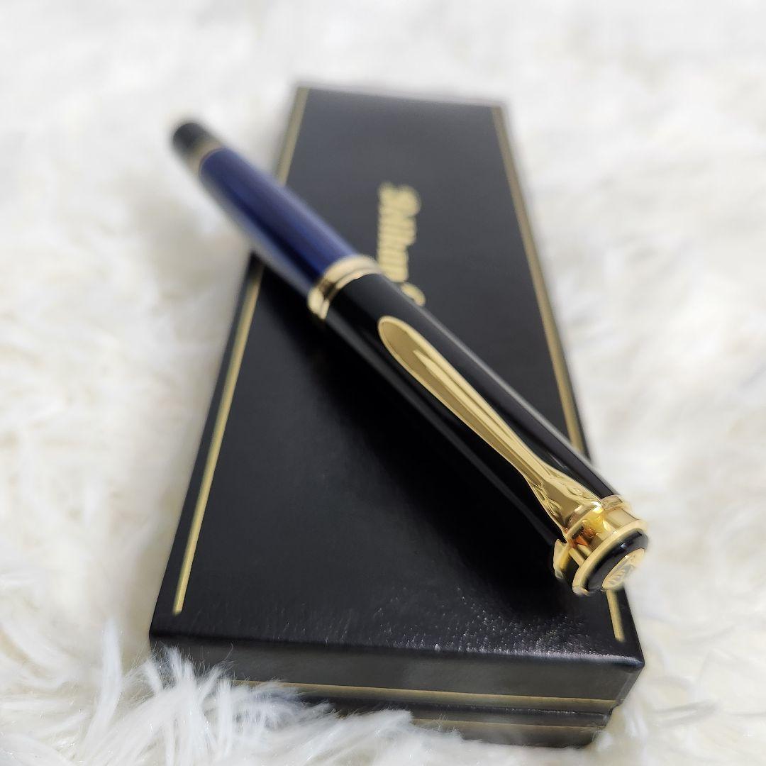 【ほぼ新品】ペリカン　ローラーボール　スーベレーン　Ｒ８００　青縞