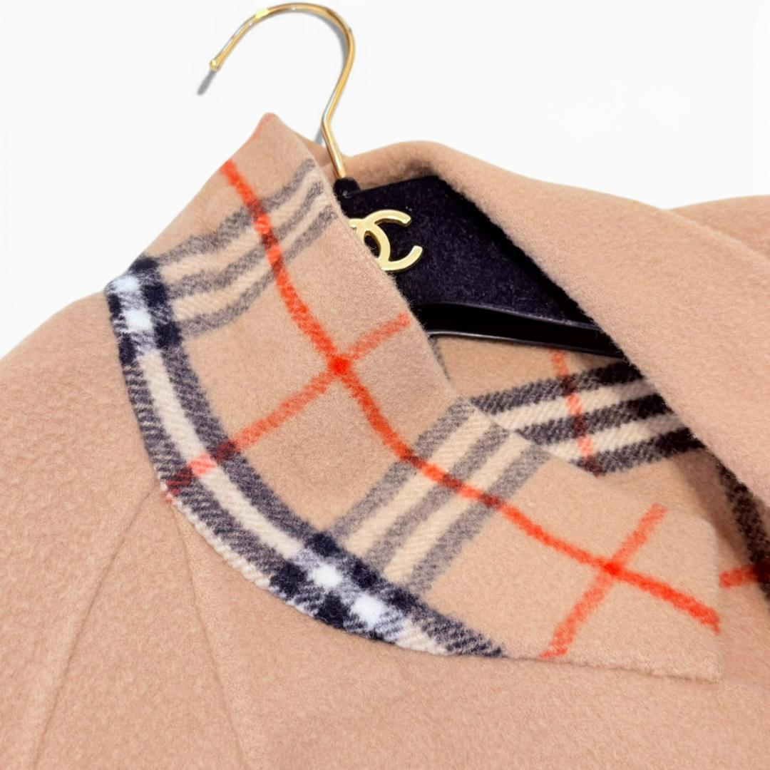 【美品】 Burberry ノバチェック ベージュ ウール チェスターコート