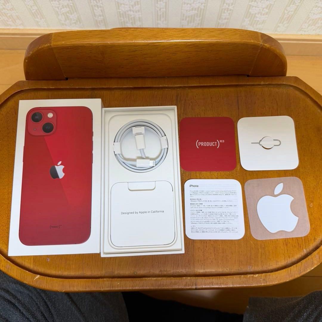 iPhone13プロダクトレッド 256GB SIMフリー 外箱&付属品