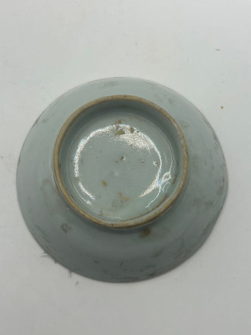 中国　清時代　染付　三星紋小皿3点　乾隆年製銘　送料込み1026