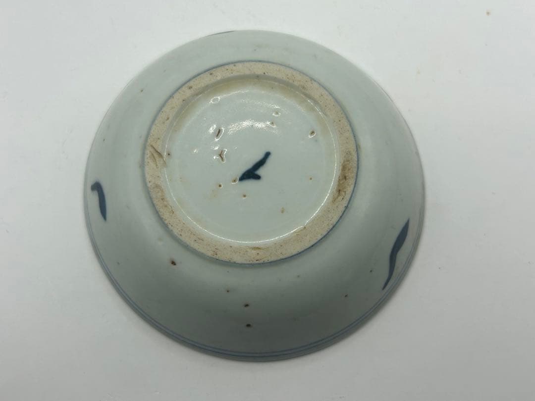 中国　清時代　染付　三星紋小皿3点　乾隆年製銘　送料込み1026