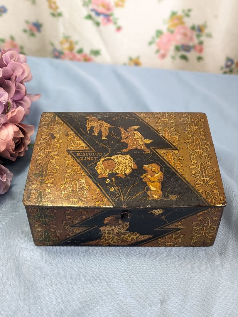 フランス アンティーク パピエマシェ 小物入れ OLIBET ノベルティ