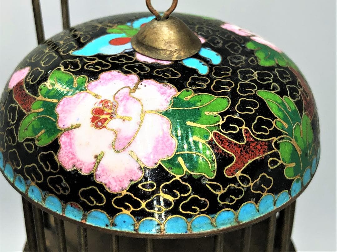 【 七宝虫籠 】　中華古玩　収蔵品　桐箱付き