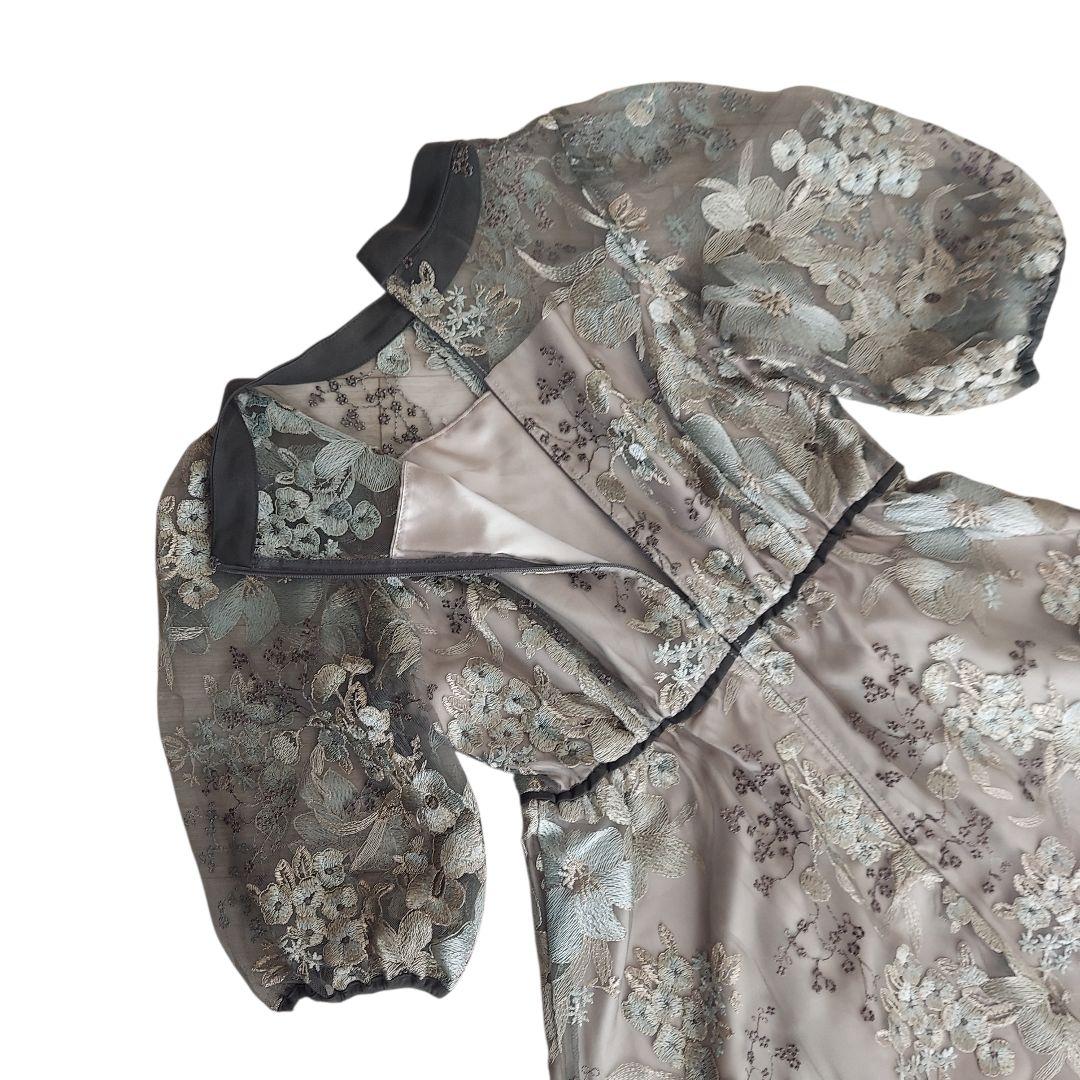 美品✨Kana シック フラワー刺繍 パーティー ドレス 結婚式 オケージョン