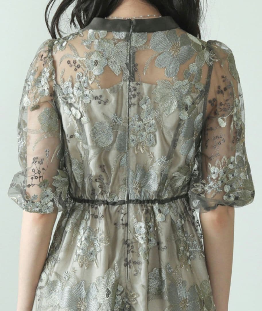 美品✨Kana シック フラワー刺繍 パーティー ドレス 結婚式 オケージョン