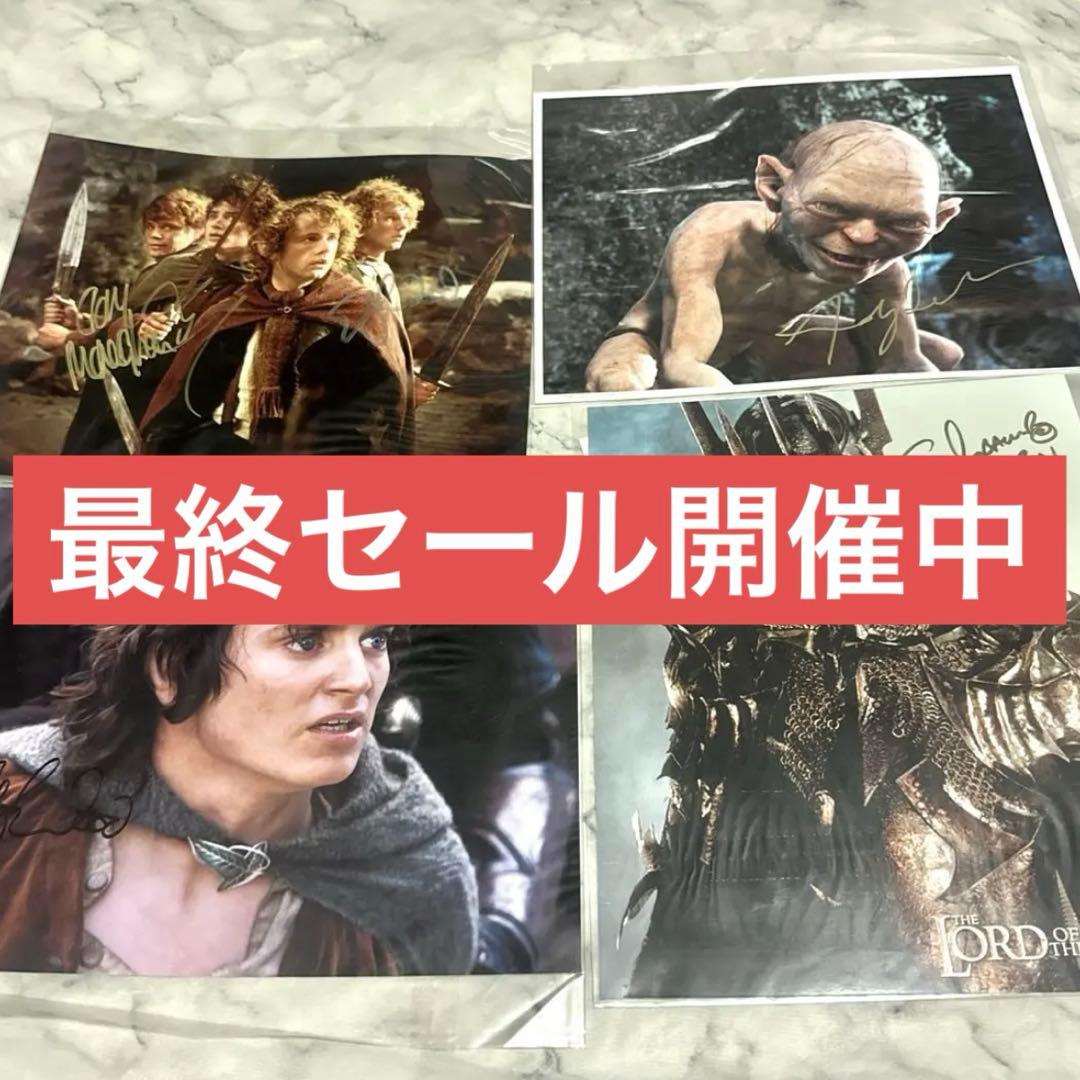 ロードオブザリング 直筆サイン 4枚組 ポートレート イライジャ・ウッド