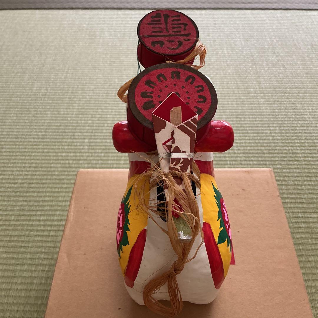 郷土玩具 いゝ田型 江戸犬張子金犬(小)いせそう 四世いせ辰逑