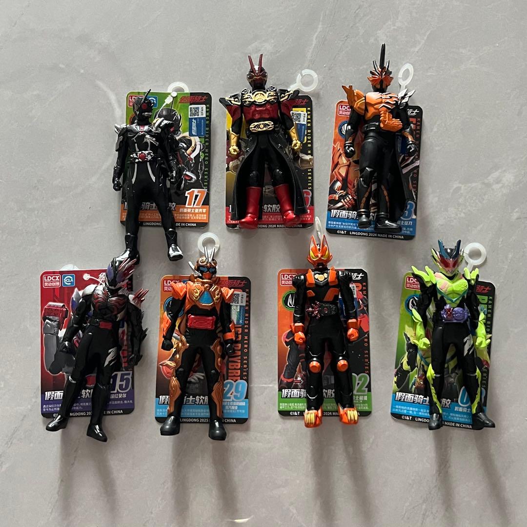 中国限定　仮面ライダー ソフビ フィギュア　7点セット　海外正規品