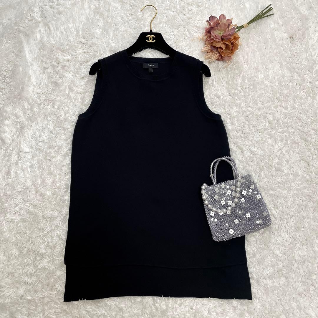 完売品✨美品 22SS Theory スリーブレス クルーネック シェルトップス