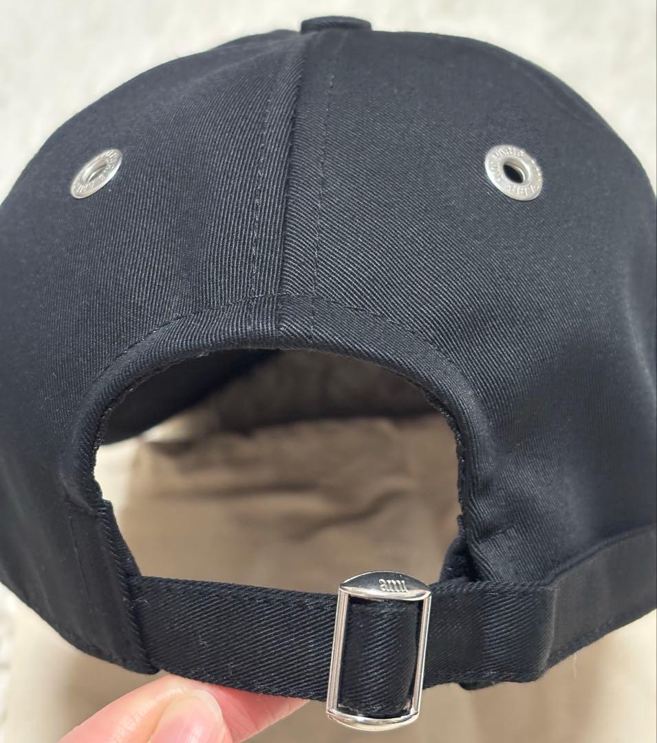 アミパリス　Ami Paris ベースボールキャップ　エンブロイダリー　ブラック