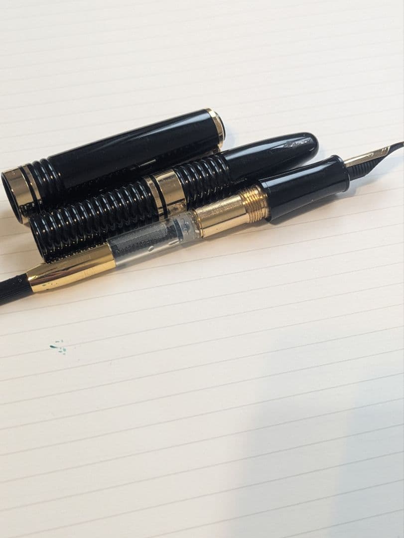 プラチナ万年筆　ギャザード　旧型　細字　14K