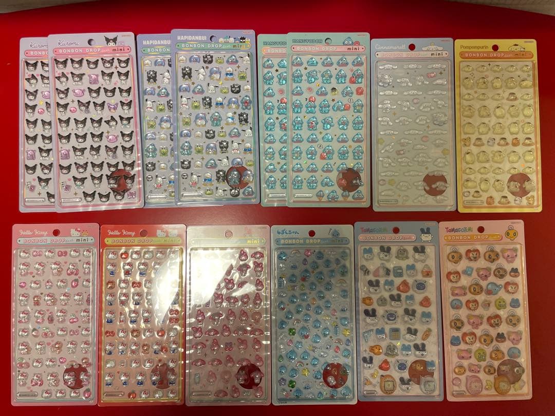 『正規品』たまごっちボンボンドロップシール　サンリオミニしずくちゃんミニ 16枚