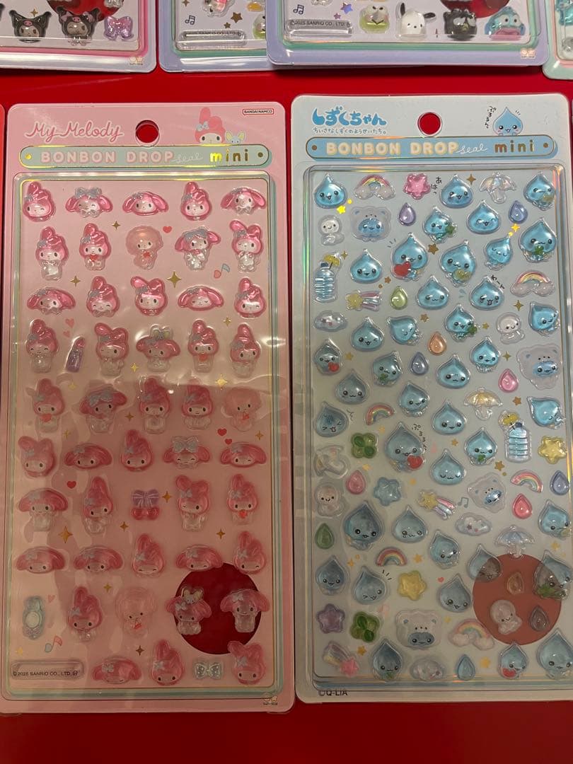 『正規品』たまごっちボンボンドロップシール　サンリオミニしずくちゃんミニ 16枚