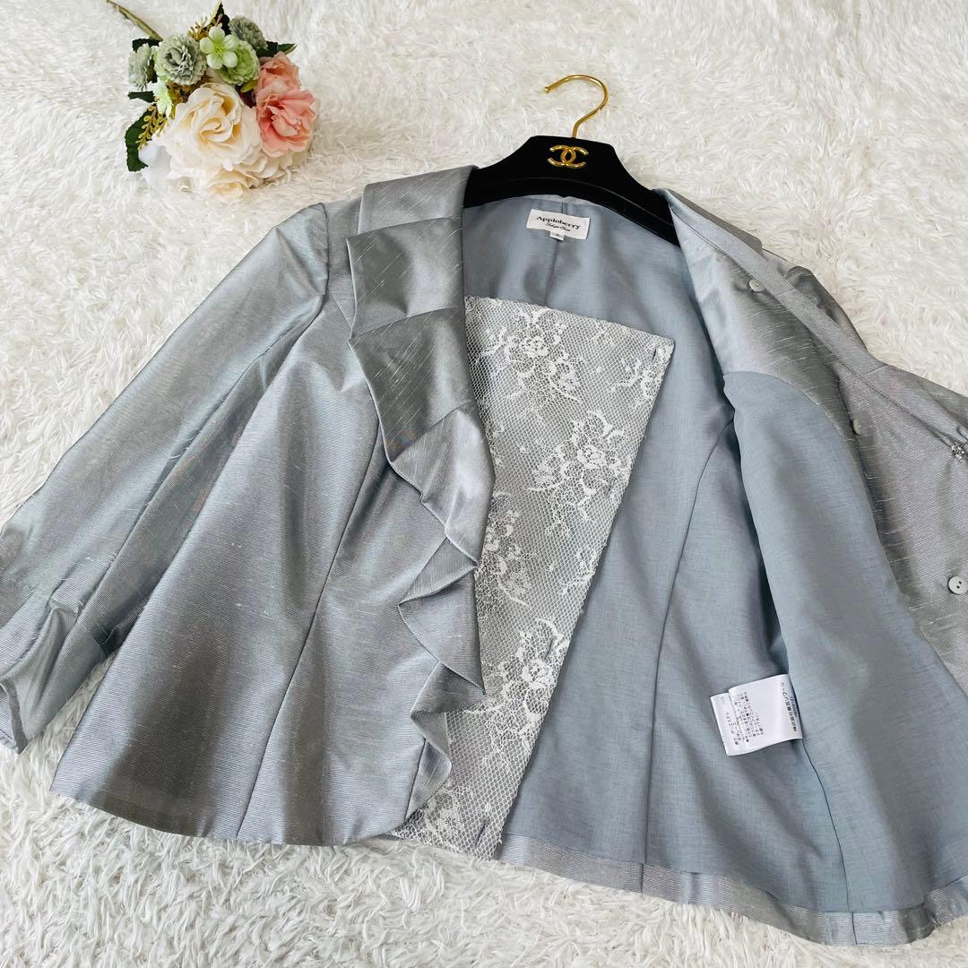 極美品✨東京ソワール　アプロベリー　光沢　マザーズドレス　セットアップ　M