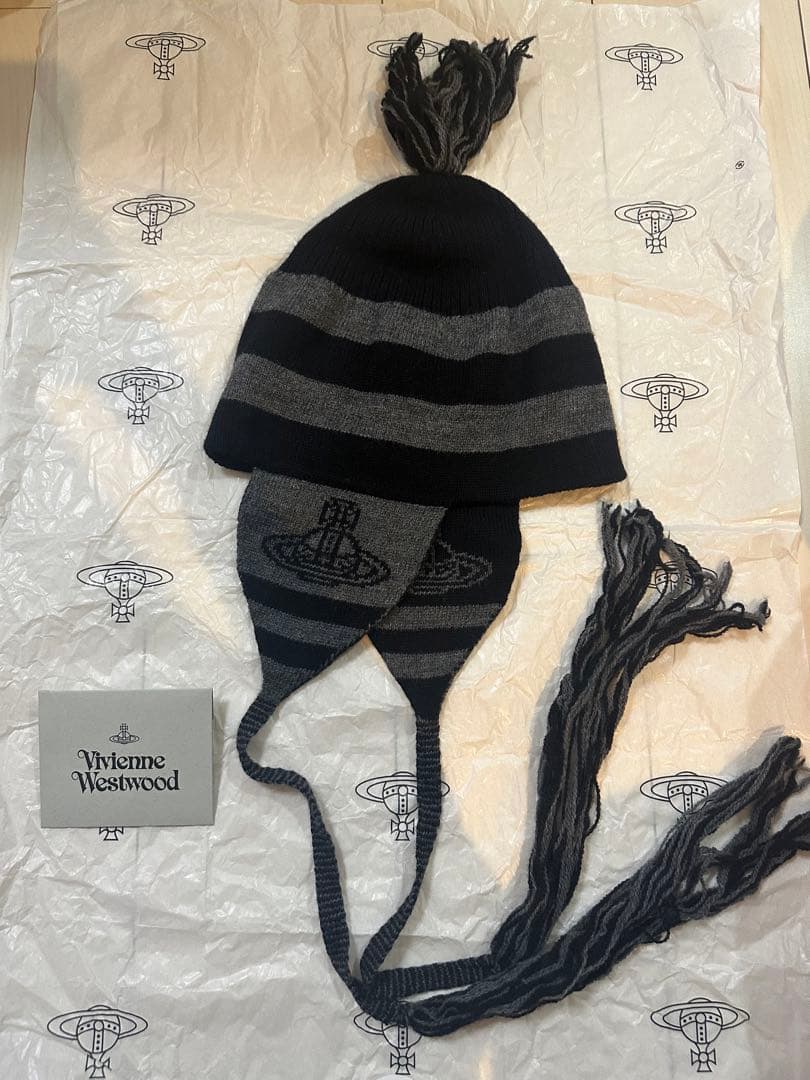 Vivienne Westwood ストライプニット帽