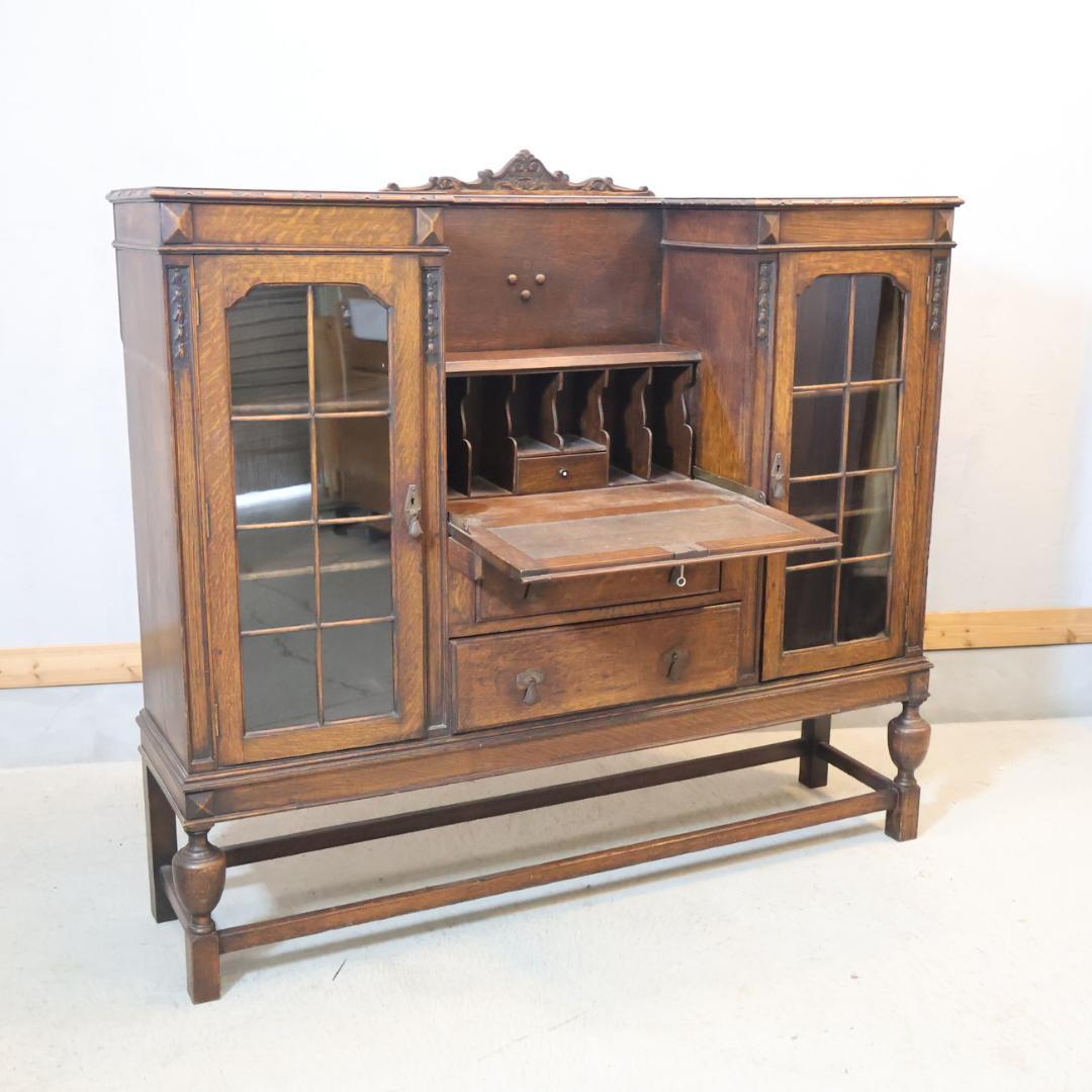 ロイズアンティークス オーク クラシック ライティングビューロー Lloyd's