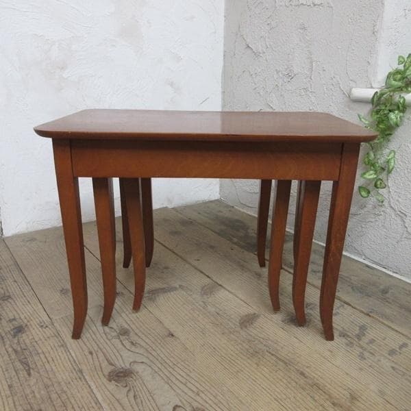 イギリス ビンテージ 家具 ネストテーブル サイドテーブル 3台組 6546c