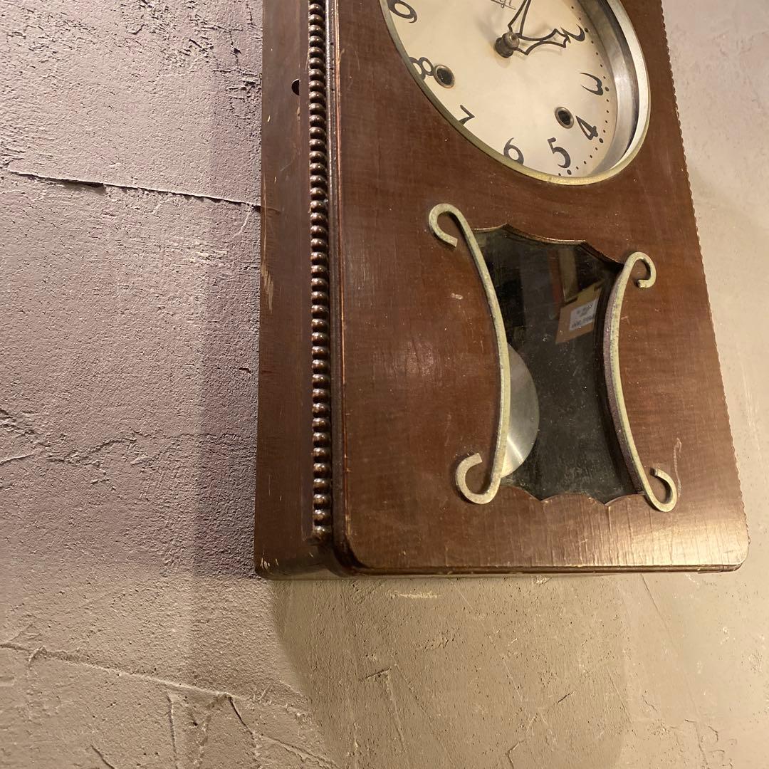 明治時計 柱時計 ヴィンテージ アンティーク インテリア 壁掛け