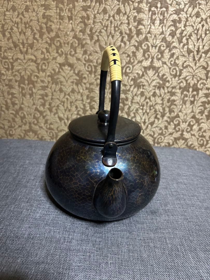 玉川堂 紫金色湯沸 ヤカン 高級茶道