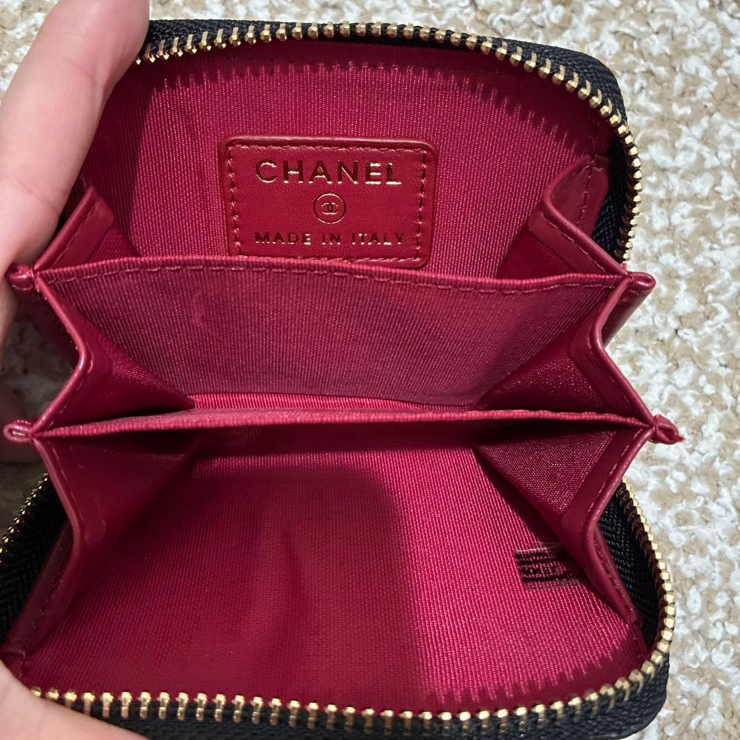 CHANEL ブラック ゴールド　レザー ケース、カードケース　ノベルティ