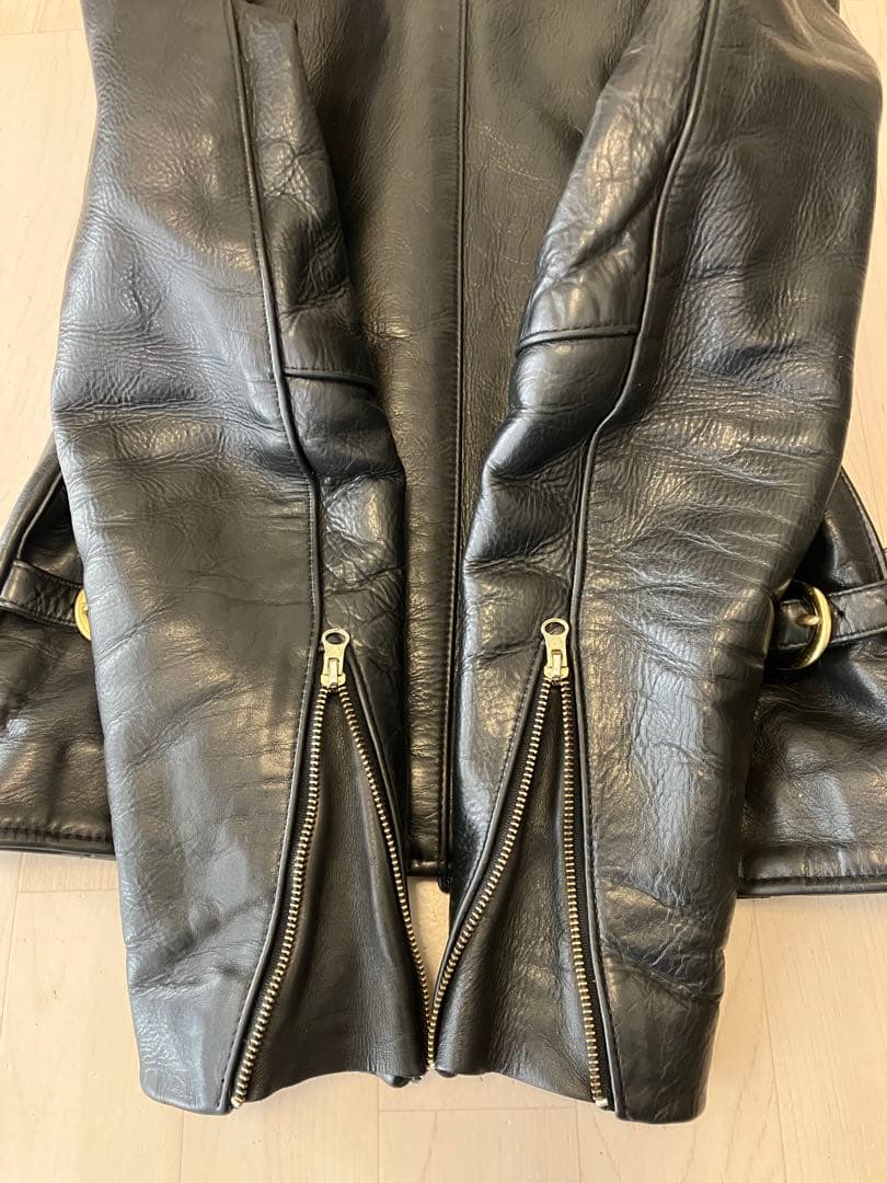 【VANSON】バンソン９D シングルライダースジャケット36 キルトライナー