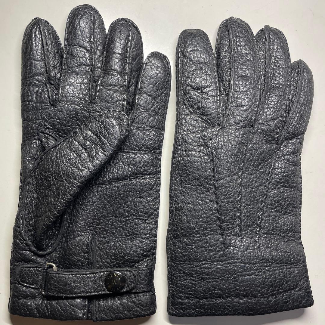 デンツ ペッカリー ブラック ハンプトン カシミア製ライニング