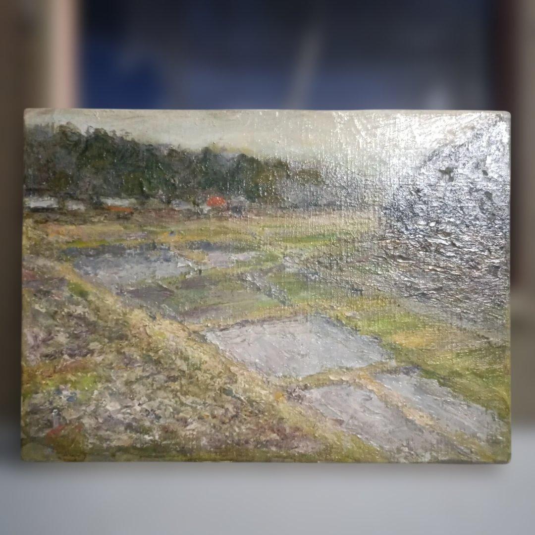 2223）軍司直次郎 　油絵F4号　額装