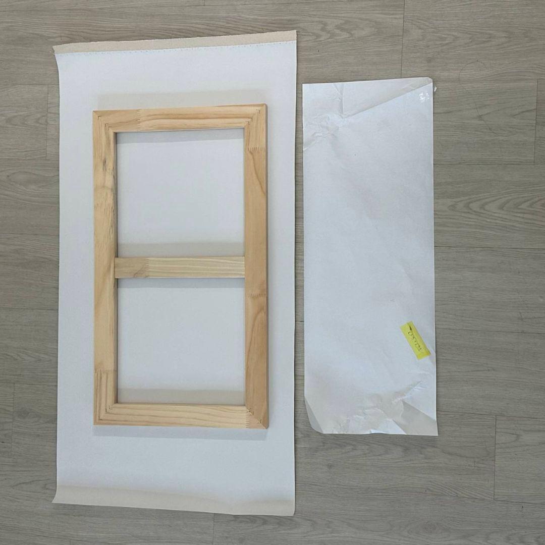 世界堂特注　額縁　キャンバス+木枠一式　大型　W783×H522×D42 　金