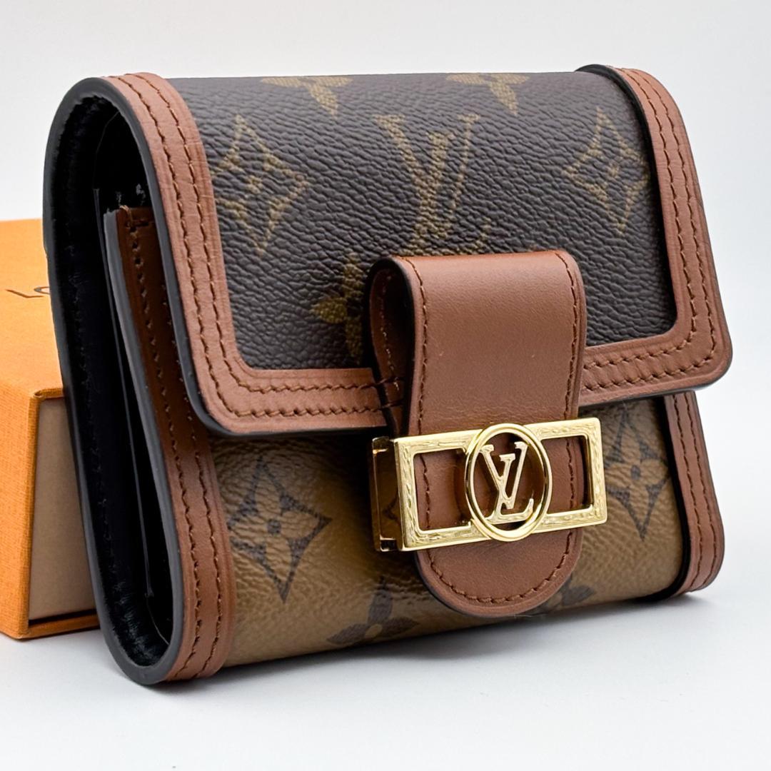 【極美品】ICタグ ルイヴィトン モノグラムリバース ポルトフォイユ ドフィーヌ