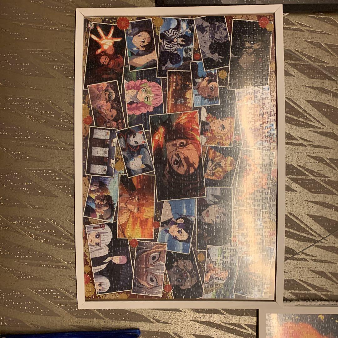 ワンピース　鬼滅の刃　センピースパズル額縁あり