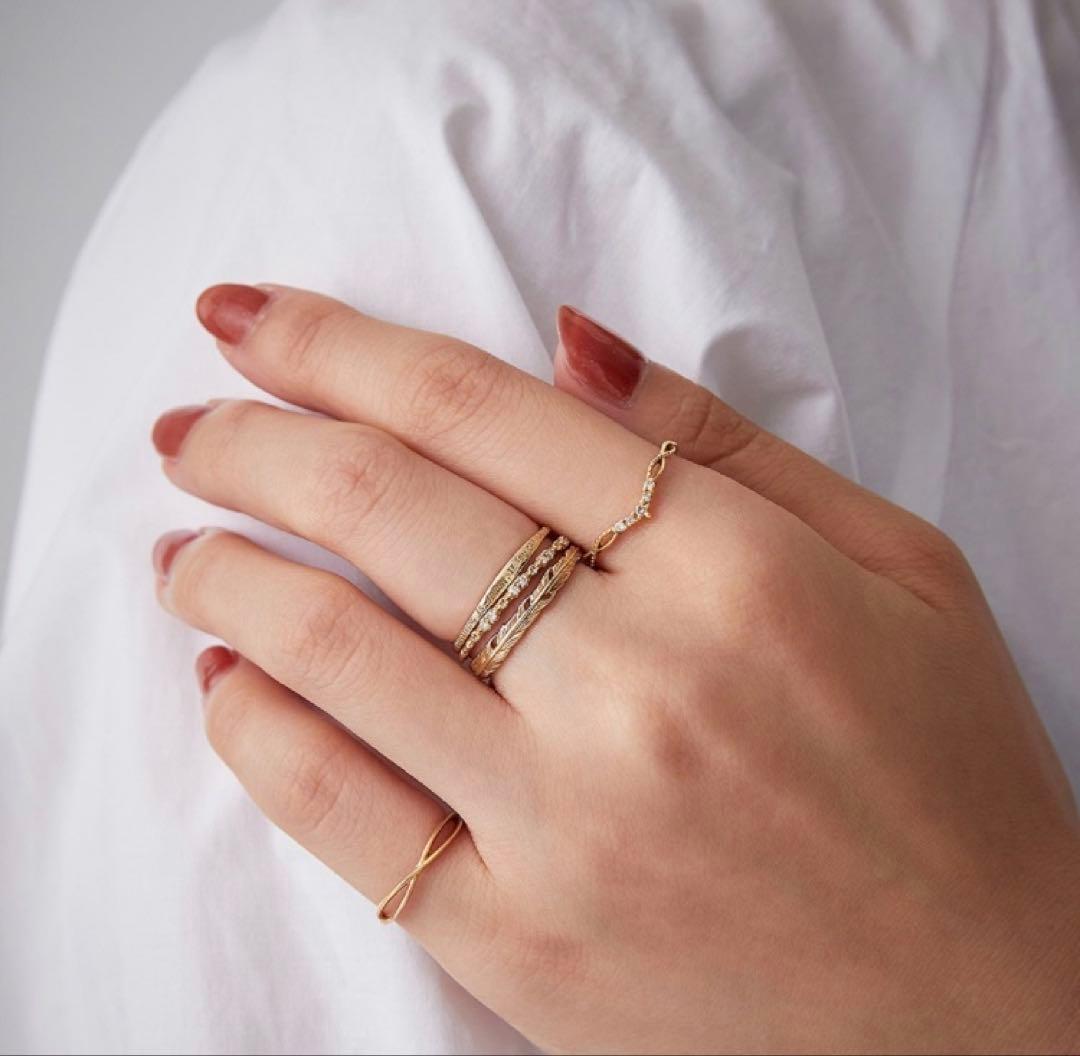 NOJESS K5 フェザーリング｜羽根モチーフ｜11号 美品 箱付