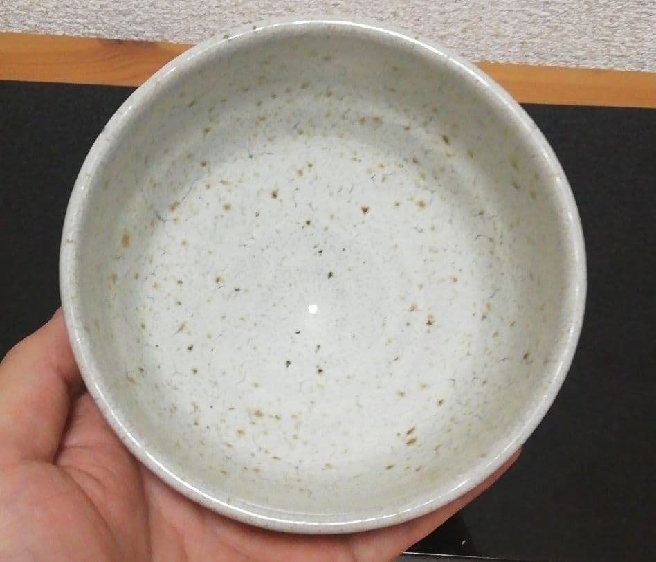 西岡小十作　斑唐津　茶碗　共箱　仕服付　茶道具