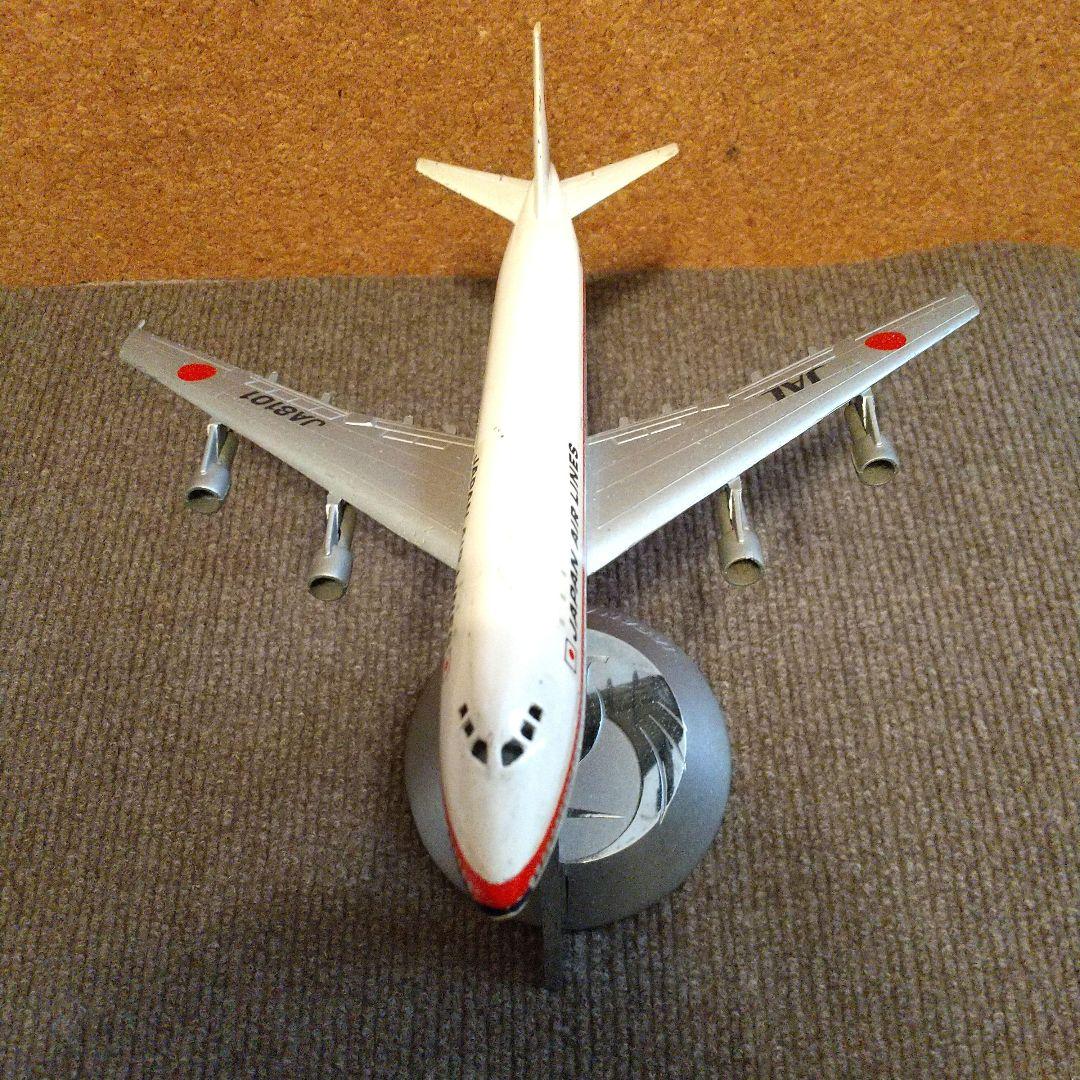 【希少】飛行機模　JAL 8101　鶴マーク　メタル台座付き