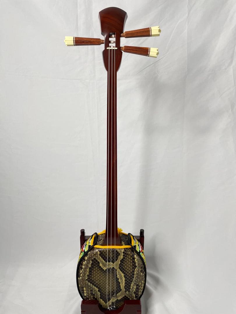 沖縄三線 宮古木工芸 本皮1枚張り 極上パドック棹